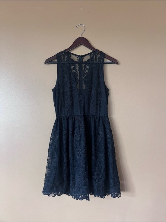 For Love And Lemons Dresses & Skirts - For Love & Lemons Black Lace Fit-and-Flare Mini Dress